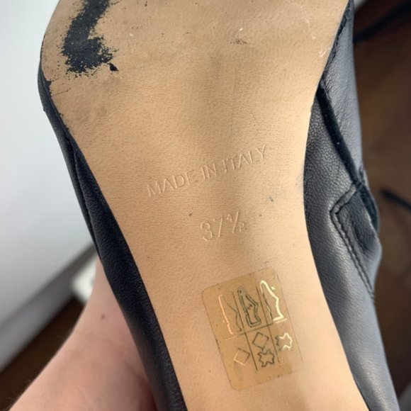 Italian Black Leather Over the Knee Stiletto Boots - Picture 8 of 8